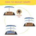 thumbnail image 3 of Wooden Sandbox with Adjustable Canopy, Outdoor Sand Box with 2 Storage Boxes & Bottom Liner for Ages 3-8, Spacious Kids Sand Pit for Backyard, Beach, Patio, 3 of 9