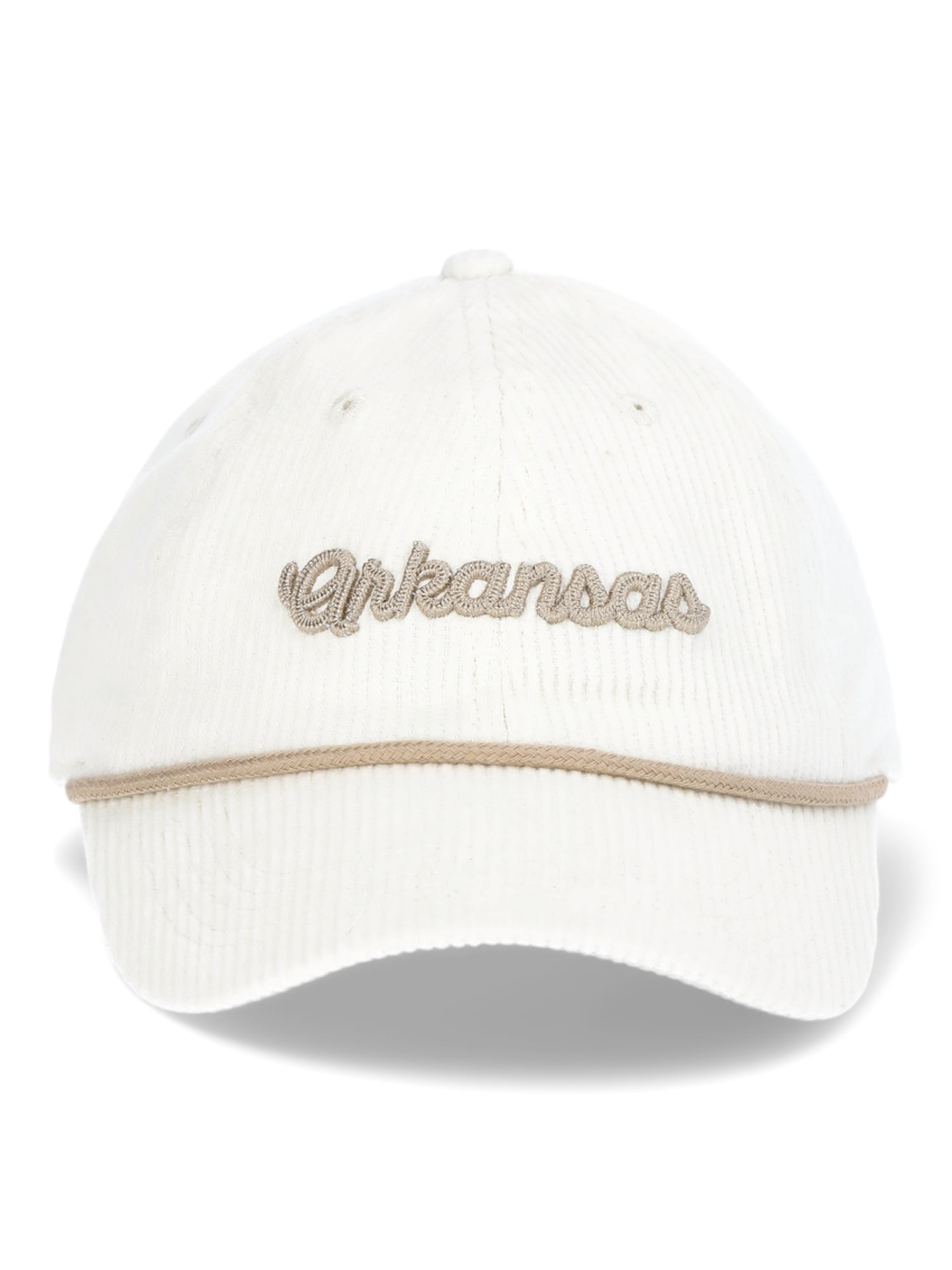 Custom State Corduroy Baseball Cap, Women's USA Hat with Personalized Design, Cream