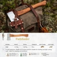 thumbnail image 3 of 1844 Helko Werk Germany Classic Pathfinder Hatchet - Made in Germany Camping Hatchet, Bushcraft, Survival, Backpacking, small lightweight hatchet - Head 1.25 lbs, Handle 15 in. (Pathfinder) #11438, 3 of 9