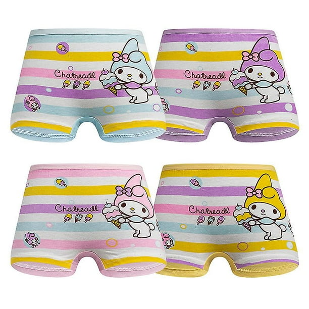4 Pieces/lot 2-12y Children Underwear High Quality Cotton Girls Panties  Cute Cat Pattern Kids Boxer Briefs Child Soft Girl Pants