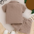 thumbnail image 4 of Tiijoy Baby Boys Linen Outfits Short Sleeve Button Down Shirt Shorts Set, Sizes 12-18 Months, 4 of 4