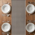 thumbnail image 4 of Table Runner 108 Inches Long for Kitchen Dining, Western Texas Star Retro Dresser Scarf Farmhouse, Dining Table Decorations for Wedding/Parties, Country Vintage Black Beige Plaid 13 x 108 In, 4 of 8