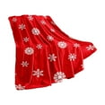 thumbnail image 2 of HongHeng Clearance Under $2.00 Christmas Red Flannel Blanket Christmas Red Snowflake Blanket Throw Blanket for Sofa Travel office Dormitory 40x60 Inch, 2 of 6