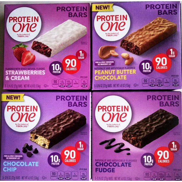 Protein One Protein Bars Variety Chocolate Fudge, Chocolate Chip