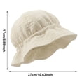 thumbnail image 4 of PureCasa Baby Sun Hat Sun Protection Hats for 0-3 Years Baby Toddler Bucket Hat with Wide Brim Beach Hats for Boys Girls, 4 of 7