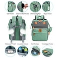 thumbnail image 3 of Kabaqoo Baby Diaper Bag Backpack, Newborn Baby Backpack with Changing Station & USB Charging Port Green, 3 of 7