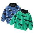 thumbnail image 4 of AJZIOJIRO Toddler Boy's Dinosaurs Sweatshirt Long Sleeve Pullover Sweatsuit Baby Cartoon Casual Fleece Tops for 1-7 Years Old, 4 of 9