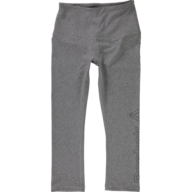 Pantalones deportivos de compresión Reebok Highrise Capri para mujer, gris, pequeño