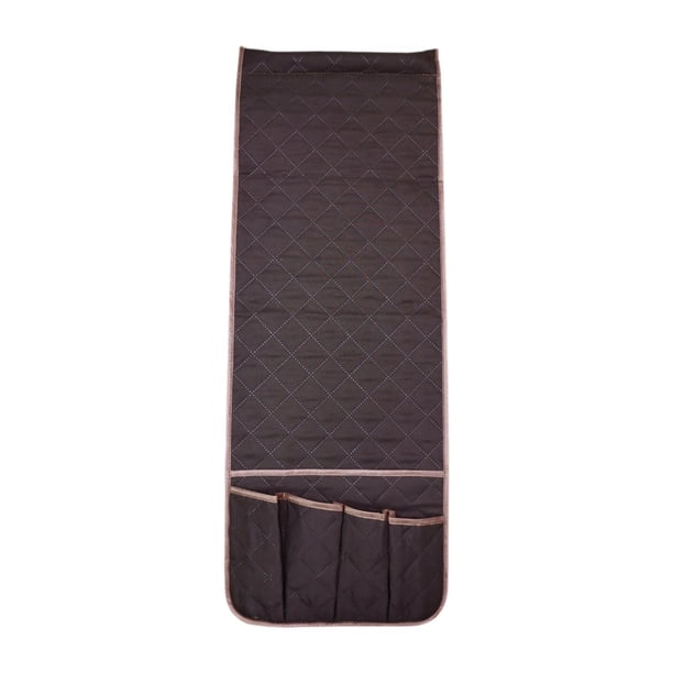 Organizador de reposabrazos de sofá antideslizante con múltiples bolsillos y soporte para control remoto para sillón reclinable Café