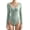 01 Crab Green, variant on Women Square Neck Long Sleeve Bodysuit Sexy Thong Bodysuit Shirts
