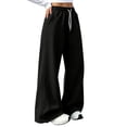 thumbnail image 5 of Nestiefly Women’s Barrel Sweatpants Wide Leg Baggy Pants High Waisted Joggers with Drawstring Waist with Pockets 2026 Black 2XL, 5 of 8