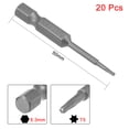 thumbnail image 2 of Unique Bargains 20Pcs 50mm Long 1/4" Hex Shank T5 Torx Screwdriver Bits S2 High Alloy Steel, 2 of 4