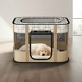 thumbnail image 2 of BEBANG Pet Playpen, Foldable Portable Dog Cat Playpens Exercise Kennel Tent, Removable Shade Cover, Indoor Outdoor Travel Camping Use(M), 2 of 9