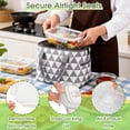 thumbnail image 4 of GARITIN 4 Pack Glass Food Storage Containers with Dividers, 8-Piece Meal Prep Containers with Lids, Leak-Proof Bento Lunch Boxes, Microwave, Oven, Dishwasher & Freezer Safe, Glass Tupperware, 4 of 6