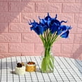 thumbnail image 3 of Calla Lily Artificial Flowers,Topboutique Artificial Flowers,Blue Flowers Calla Lillies Faux Bridal Bouquet,Wedding Lily Bouquet for Home Party Christmas Decoration,20 Pcs, 3 of 9