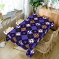 thumbnail image 2 of Duangreer Purple Halloween Rectangle Tablecloth, Pumpkin Ghost Print Table Cover with Waterproof Wrinkle Resistant for Party Decorations, 60 x 70 Inch, 2 of 6