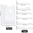 thumbnail image 2 of 4 Pcs Plastic Artist Painting Palette 9.3x6.3x0.5Inch Plastic Watercolor Oil Palette Rectangular Paint Tray Palettes, 2 of 5