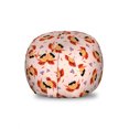 thumbnail image 1 of Floral Storage Toy Bag Chair, Colorful Flower Petals Meadow Flourish Fragrance Bouquets Shabby Revival, Stuffed Animal Organizer Washable Bag, Small Size, Rose Apricot and Red, by Ambesonne, 1 of 3