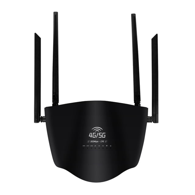 Router 4G LTE CPE Hotspot WiFi 300Mbps Módem de 3 puertos con 4 antenas (enchufe de la UE)