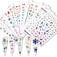 thumbnail image 1 of 16 Sheets Christmas Nail Sticker Festive Snowman Nail Decal Manicure Sticker, 1 of 8