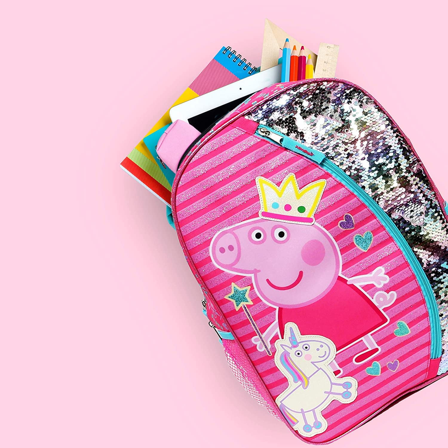 Pappa Pig 12" Toddler Sequins Backpack