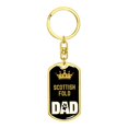 thumbnail image 4 of Scottish Fold Cat Dad King Keychain Stainless Steel or 18k Gold, 4 of 10