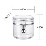 Mainstays Small Clear Airtight Stackable Food Storage Canister with Buckle Lid, 33.8 oz