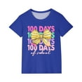 thumbnail image 2 of Frwgonr Toddler Shirts Boys Girls Blue Kids 100th Day of School T-Shirt Celebration Top 3-14, 2 of 5
