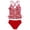 Red, variant on UngA Girl's Two Piece Tankini Swimsuits Ruched Drawstring Bathing Suit for Girls Swimwear (Black,10-11 Years)
