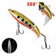 thumbnail image 4 of 3 Uds. Señuelos de Pesca, Cebos de Manivela, Anzuelos, Cebos de Pececillo, Aparejos, Manivela, Cola Giratoria Baoblaze Señuelo de pesca, 4 of 8
