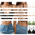 thumbnail image 2 of Backless Bra for Women,Low Back Bra,Halter Bra,Bra for Backless Dress Padded Low Cut Seamless V Neck Criss-Cross Multiway Convertible Bras Invisible Full Coverage Wireless Straps Comfort Bra White L, 2 of 6