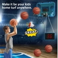 thumbnail image 5 of Indoor Basketball Hoop for Kids with 7 Color LED Lights, Remote Control, Over-the-Door Mount, Scoreboard - Gifts for 4-12 Year Old Boys & Girls, 5 of 8