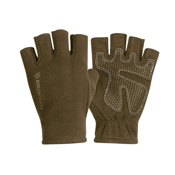 Summer Savings Clearance 2022! SuoKom Polar- Tleece Half-Tinger Gloves Men and Women Winter Outdoor Gloves