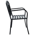thumbnail image 5 of vidaXL Patio Bench 49.2" Black Steel, 5 of 9