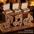 3D Wooden Music Note Jigsaw Puzzle, Musical Instrument Ornament ...