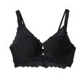 thumbnail image 2 of AINIYS Breathable Everyday Bras Wireless Lift and Support Push-Up Bra Floral Lace Cleavage Bra Secure Fit Bra for Women Soft Cup Bra Bralette Black 34, 2 of 3