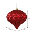 thumbnail image 2 of Vickerman 5.7" Red Matte & Glitter Diamond Onion Christmas Ornament, 2 of 3
