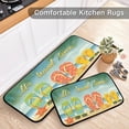 thumbnail image 5 of SKYSONIC Vintage Summer Flip Flop Kitchen Rugs Set of 2, Beach Tropical Leaves Floor Runner Area Rug Washable Carpet Mat Perfect for Living Room Bedroom Entryway, 5 of 7