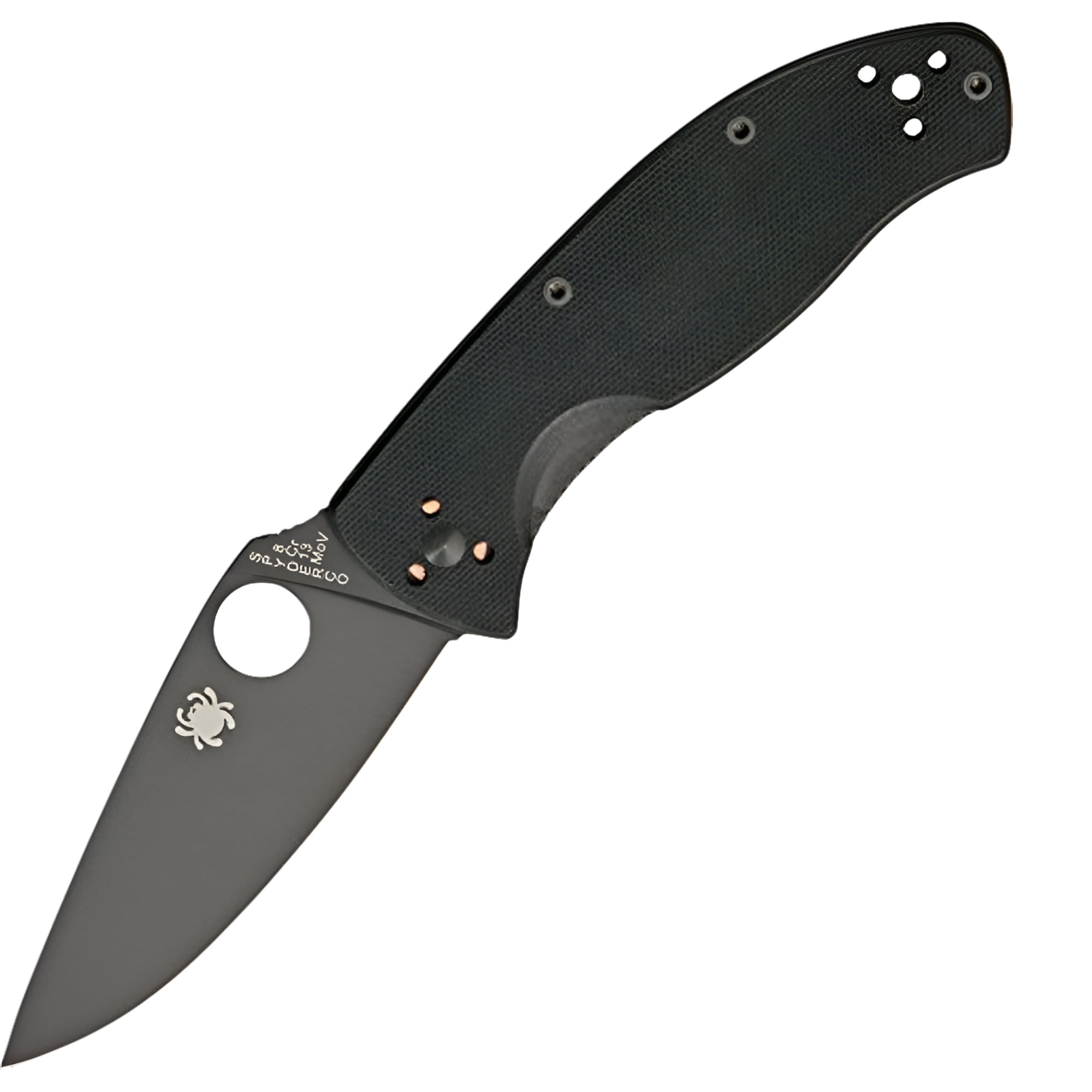 Spyderco Tenacious G-10 Pocket Folding Knife 3.4" Plain Black Blade - C122GBBKP