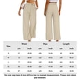 thumbnail image 2 of Pantalones De Pierna Ancha Pantalones de pierna ancha para mujer Moda Sólido Elegante Casual Lady Trajes Pantalones (Beige XXL) Ygjytge para Mujer Beige T XL, 2 of 6