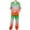 Orange, variant on Bixock 2 Piece Outfits for Men,Pajamas for Men Gradient Print Long Sleeve Lapel Cardigan Top with Pocket and Long Pants Home Loungewear Set