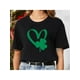 thumbnail image 1 of Camisetas divertidas para mujer, con estampado de animales, manga corta, cuello redondo, para verano, casual, holgadas, ligerasSt Patrick's Day Shamrock Heart T-ShirtFather's Day, Mother's Day, New, 1 of 8