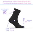 thumbnail image 2 of PureTwine Crew Socks for Women Soft Breathable Non-Binding Socks Bamboo Viscose Moisture Wicking Womens Dress Socks 6-Pack, 2 of 7