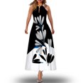 thumbnail image 1 of SMihono Robe d'Été Grande Taille pour Femmes 2023 Mode d'Été Imprimée Col Rond Sans Manches Robe à Épaules Dénudées, 1 of 5