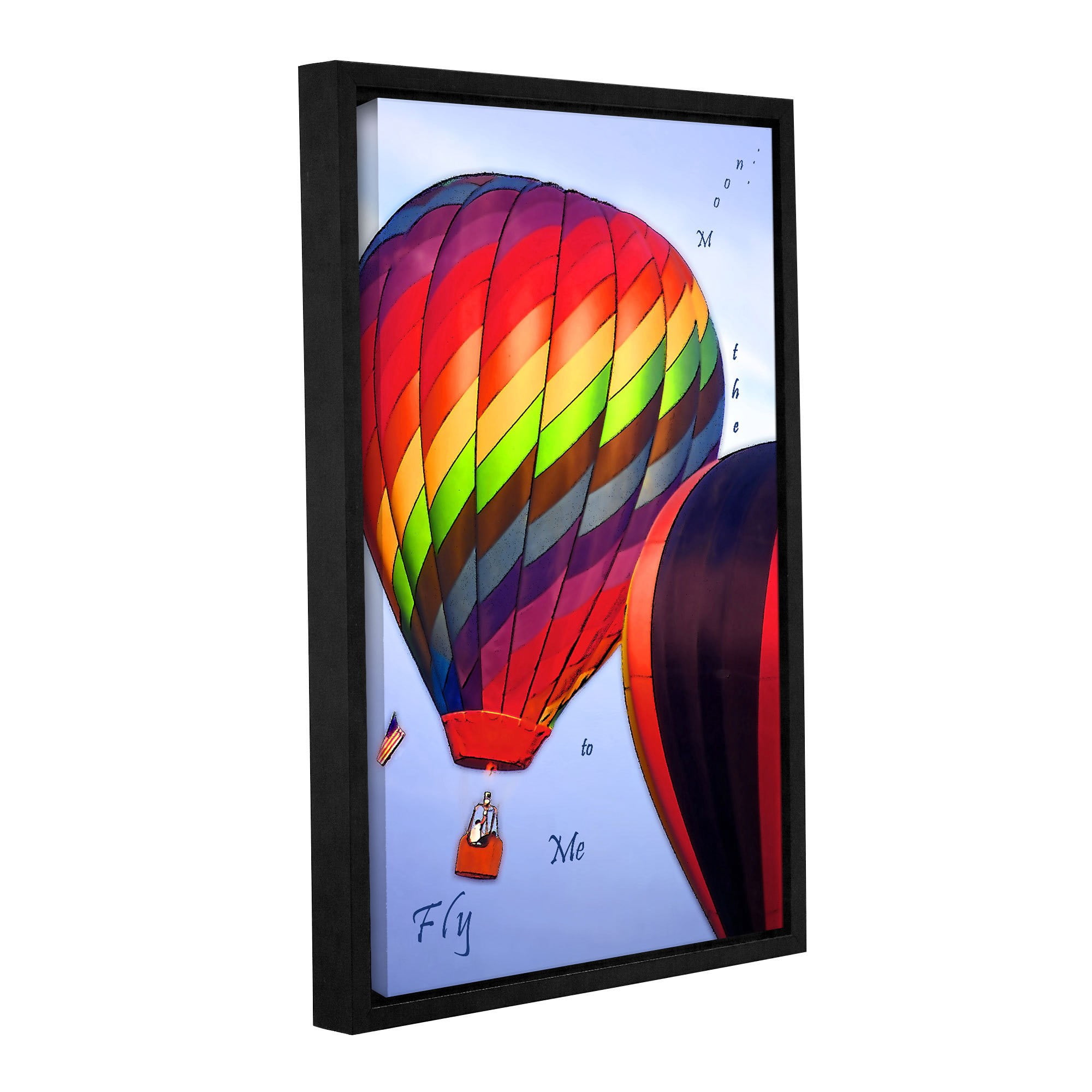 ArtWall Linda Parker "Fly Me To The Moon" Gallery-wrapped Floater-framed Canvas
