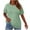 Mint Green1, variant on fatyb Women's Plus Size Tops Short Sleeve Crew Neck Pleated T-Shirts Womens Summer Plain Loose Blouses