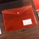 thumbnail image 1 of Xiao Hua Carpetas de plástico para documentos, 10 unidades, sobres de plástico tamaño A4 con cierre a presión, transparentes, para la escuela y la oficina, con etiquetas (rojas)., 1 of 4
