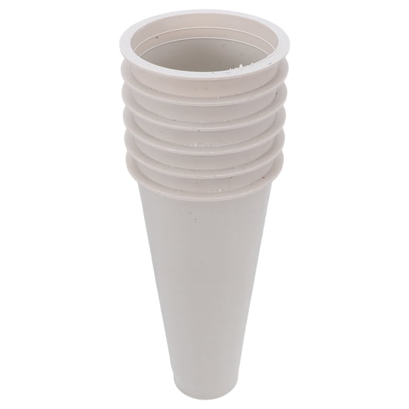 LOLIPPYY 6Pcs Outdoor Plastic Cemetery Vase for Grave Stable and Easy to Clean Beige Flower Holder