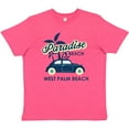 thumbnail image 3 of Inktastic Paradise Beach in West Palm Beach with Palm Trees and Car Youth T-Shirt, 3 of 5