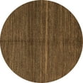 thumbnail image 1 of Ahgly Company Indoor Round Abstract Brown Modern Area Rugs, 3' Round, 1 of 4